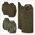 Football New Orleans Saints Olive Salute to Service Sideline Therma Performance Pullover Hoodie