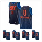 Basketball Oklahoma City Thunder All Players Option Navy Jersey Statement Edition- Game Style