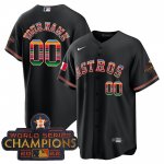 Houston Astros MEXICO 2022 Champions Black Cool Base Stitched Jerseys