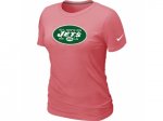 Women New York Jets Pink Logo T-Shirt