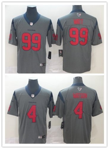 Football Houston Texans Stitched 2019 Gray Inverted Vapor Untouchable Limited Jersey