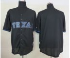mlb texas rangers blank black jerseys [fashion]