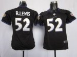 nike women nfl baltimore ravens #52 r.lewis black jerseys