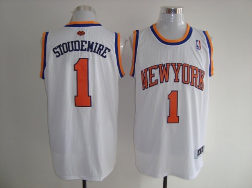nba new york knicks #1 stoudemire white cheap jerseys(revolution