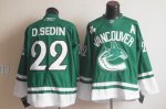 nhl vancouver canucks #22 d.sedin green cheap jerseys