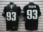 nike nfl philadelphia eagles #93 jason babin elite black jerseys