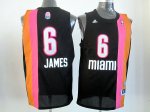 nba miami heat #6 james black and orange jerseys [2012 new]