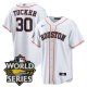 Men's Houston Astros #30 Kyle Tucker White Stitched World Series Cool Base Limited Jersey