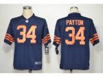 nike nfl chicago bears #34 payton blue throwback jerseys [game]