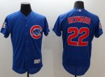 mlb chicago cubs #22 jason heyward majestic blue flexbase authentic collection jerseys