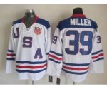 nhl team usa #39 miller olympic white jerseys