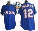 2010 World Series Patch Texas Rangers #12 Guzman blue