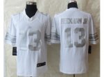 Nike New York Giants #13 Beckham jr Platinum White Jerseys [Game