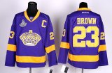 nhl los angeles kings #23 brown purple jerseys [2012 stanley cup