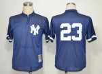 mlb new york yankees #23 mattingly m&n blue 1995 jerseys