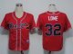 Baseball Jerseys atlanta braves #32 lowe red(2011 braves)