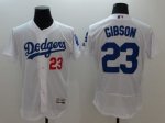 mlb los angeles dodgers #23 kirk gibson majestic white flexbase authentic collection jerseys
