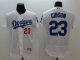 mlb los angeles dodgers #23 kirk gibson majestic white flexbase authentic collection jerseys