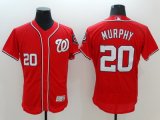 mlb washington nationals #20 daniel murphy majestic red flexbase authentic collection player jerseys