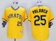 mlb pittsburgh pirates #25 gregory polanco majestic gold flexbase authentic collection cooperstown jerseys