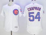 Men's MLB Chicago Cubs #54 Aroldis Chapman Majestic Alternate White Flex Base Authentic Collection Jersey