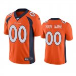 Denver Broncos Custom Orange 100th Season Vapor Limited Jersey