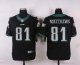 nike philadelphia eagles #81 matthews elite black jerseys
