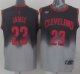 nba cleveland cavaliers #23 lebron james blackgrey fadeaway fashion stitched jerseys