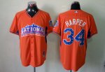 mlb 2013 all star washington nationals #34 harper oranger jersey