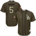 mlb majestic los angeles dodgers #5 corey seager green salute to service jerseys