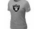 Women Okaland Raiders L.Grey T-Shirts