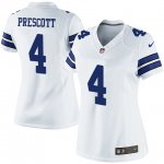 Women's Nike Dallas Cowboys #4 Dak Prescott White Limited NFL Jerseys