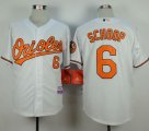 mib jerseys Baltimore Oriole #6 Schoop White Cool Base Stitched