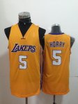 nba los angeles lakers #5 horry yellow [revolution 30]