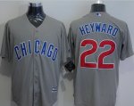mlb majestic chicago cubs #22 jason heyward grey new cool base jerseys