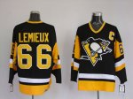 Hockey Jerseys pittsburgh penguins #66 lemieux m&n black