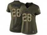 Women Nike Carolina Panthers #28 Jonathan Stewart Green Salute t