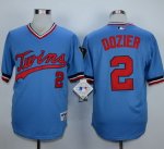 MLB Jersey Minnesota Twins #2 Brian Dozier Light Blue 1984 Turn