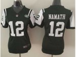 Nike Women New York Jets #12 Joe Namath Green Team Color Stitche