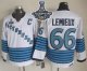 Men Pittsburgh Penguins #66 Mario Lemieux White Light Blue CCM Throwback 2017 Stanley Cup Finals Champions Stitched NHL Jersey