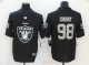 Football Las Vegas Raiders #98 Maxx Crosby Black Logo Stitched Vapor Untouchable Limited Jersey
