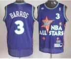 nba 95 all star #3 barros purple jerseys