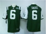 nike nfl new york jets #6 sanchez green jerseys [game]