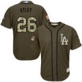 mlb majestic los angeles dodgers #26 chase utley green salute to service jerseys