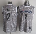 Men NBA Washington Wizards #2 John Wall Grey City Light Jerseys