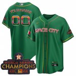 Houston Astros MEXICO 2022 Champions Green Space City Mexico Cool Base Stitched Jerseys