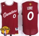 nba cleveland cavaliers #0 kevin love red 2015-2016 christmas day the finals patch stitched jerseys