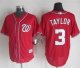 Nationals #3 Michael Taylor Red New Cool Base Stitched MLB Jerse