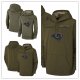 Football Los Angeles Rams Olive Salute to Service Sideline Therma Performance Pullover Hoodie