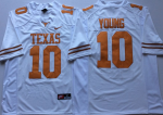 Texas Longhorns White #10 Vince Young College Jersey